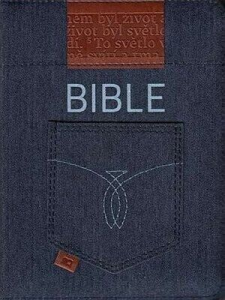 Bible ČEP DT-malý formát se zipem, jeans /1155/