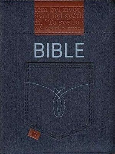 Bible ČEP DT-malý formát se zipem, jeans /1155/